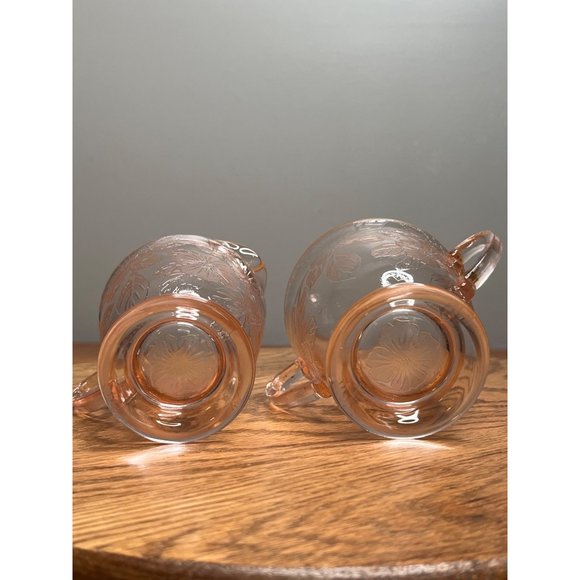Vintage Dogwood Pink by MacBeth-Evans, Footed Creamer and Sugar Bowl - Picture 7 of 7